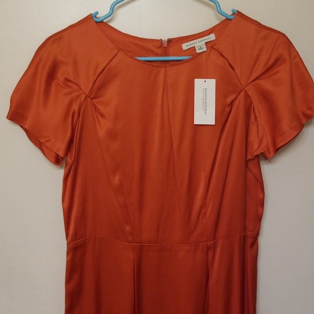 Silky Red Banana Republic Dress NWT